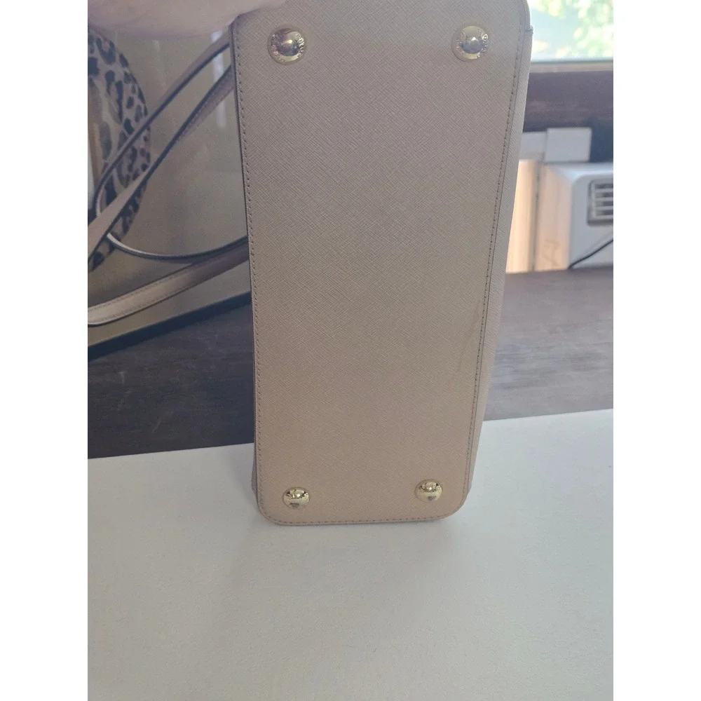 Michael Kors Large Saffiano Leather Tote Bag Powder Blush Pink Gold Hardware